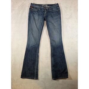 Robins Jean Black‎ Garbot Bootcut Wings Jeans Size 29 Medium Wash Made in USA